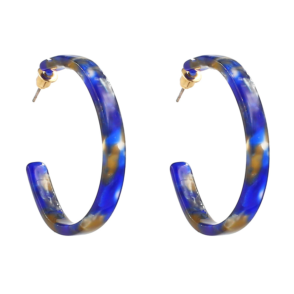 个性简约醋酸亚克力c形耳环 韩国风气质耳钉 跨境货源厂家直销