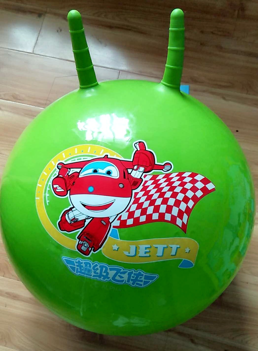 伊诺特超级飞侠18寸加厚羊角球玩具幼儿园跳跳球健身球蹦蹦球加强