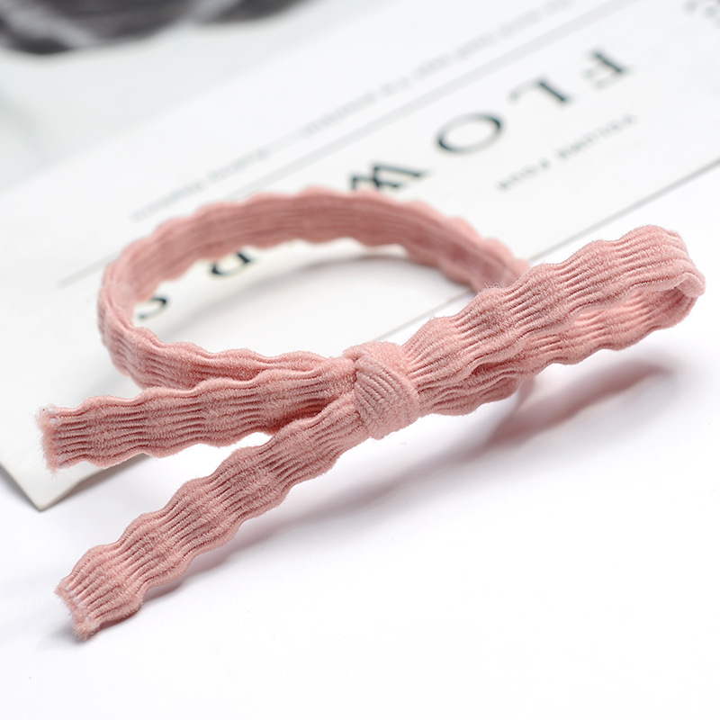 韩版经典单边蝴蝶结头绳高弹力扎头发皮筋甜美小清新学生妹皮套圈