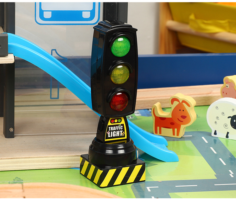 仿真红绿灯玩具交通信号灯模型道路标志牌幼儿园儿童教具火车场景