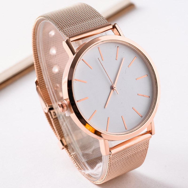 速卖通 wish爆款网带手表 简约合金网格网带时尚男女款石英表