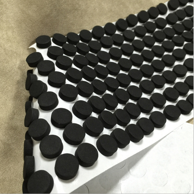 黑色圆形eva脚垫单面背胶自粘海绵垫防撞防滑垫片减震eva泡棉胶垫