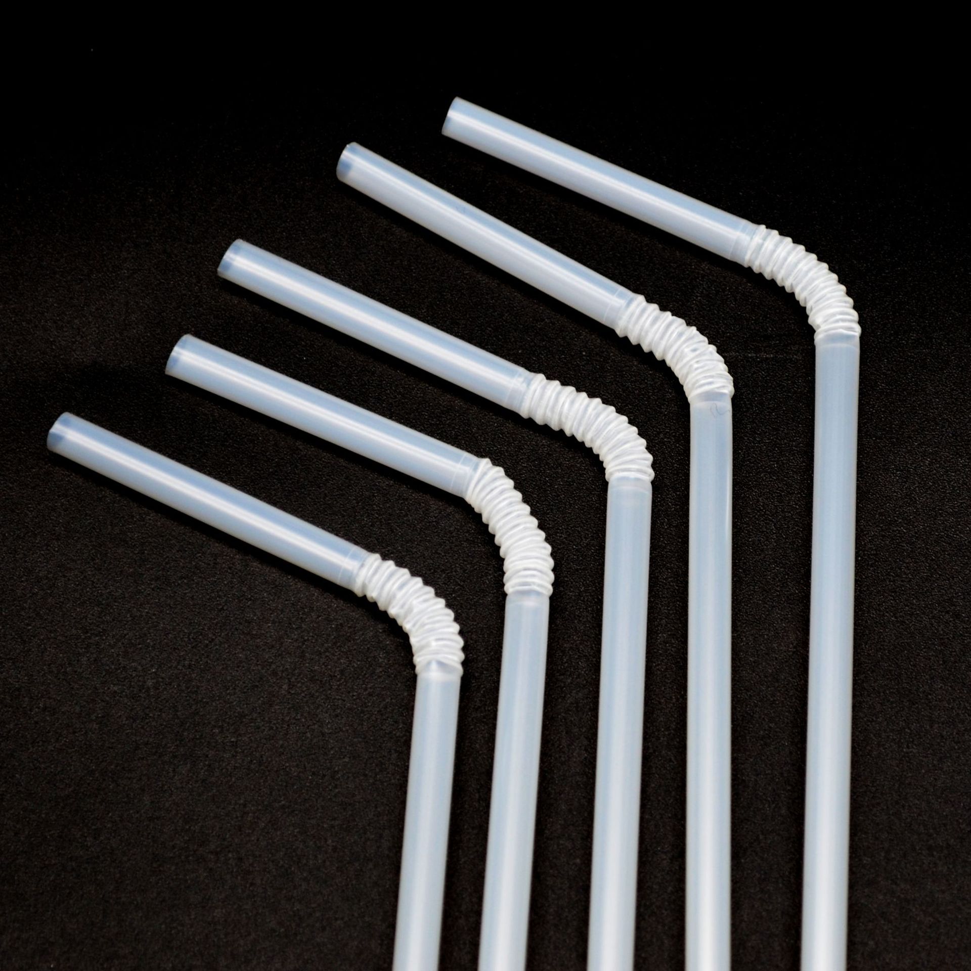 汇盎厂家直销pla聚乳酸一次环保吸管全生物降解乳白色弯管可定制