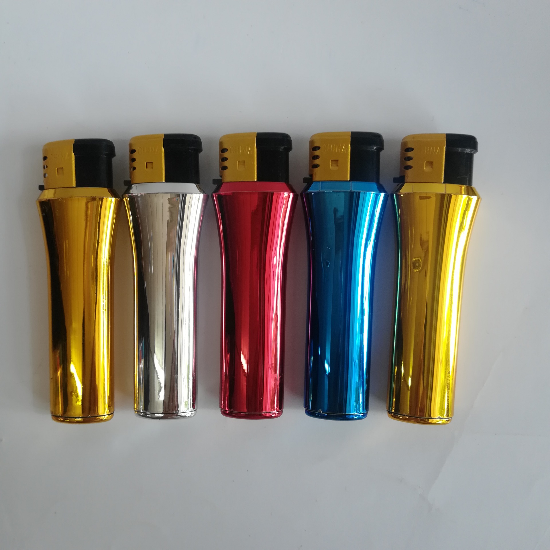 邵东福牌打火机厂家直销818精品土豪金五色可充气防风打火机