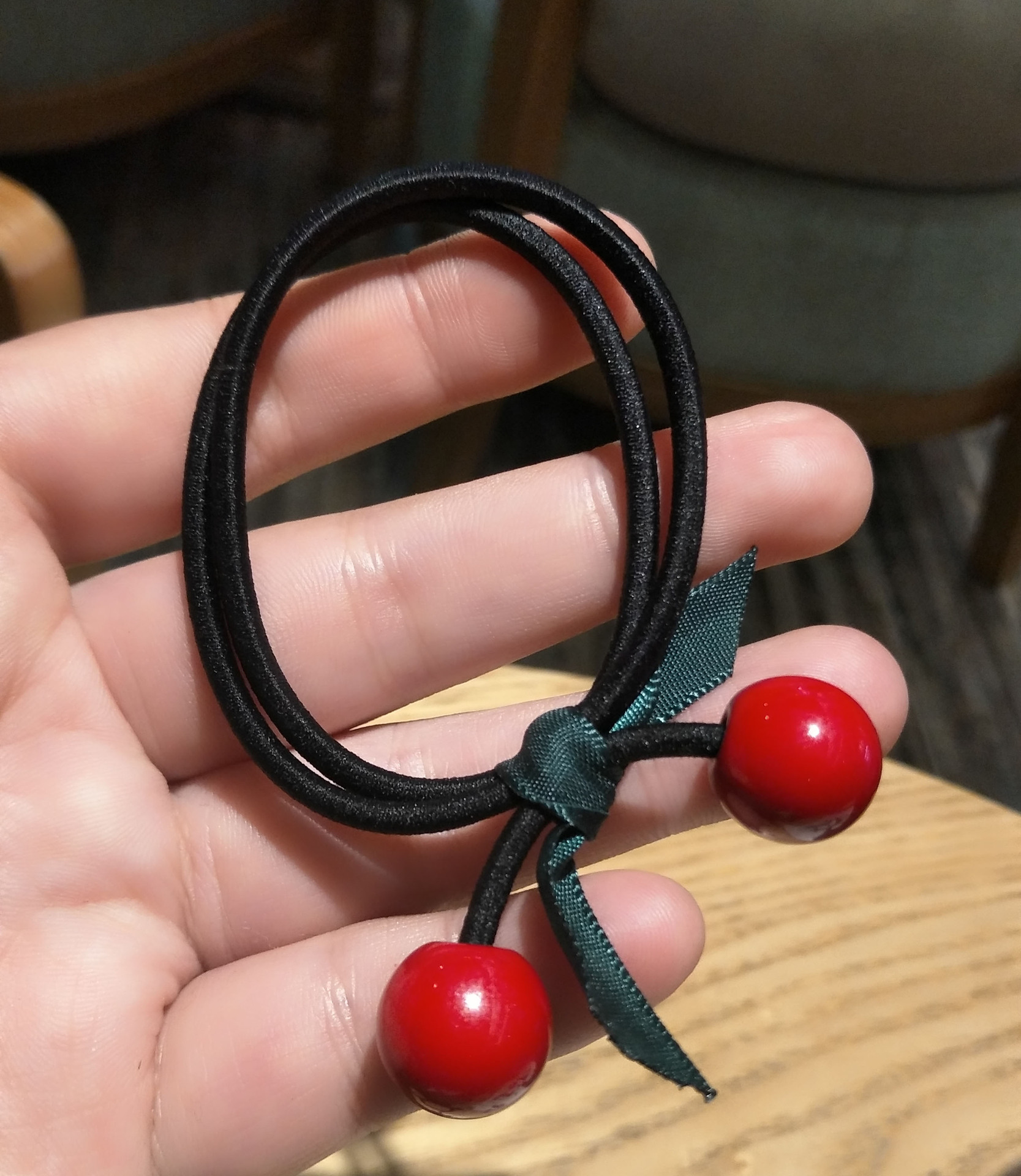 韩国小清新发饰樱桃蝴蝶结头绳皮筋发绳打结发圈可爱儿童头发饰品