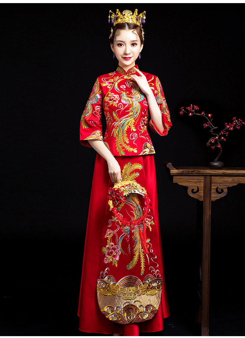 秀禾服新娘2019新款中式礼服结婚敬酒服中国风喜服古装嫁衣绣禾服