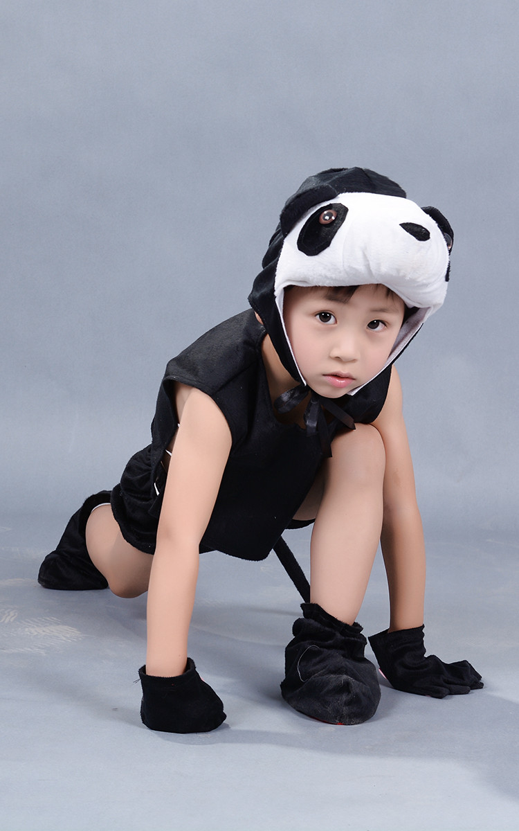 六一新款儿童动物演出服幼儿熊猫表演服小学生卡通话剧舞台摄影服