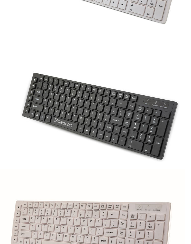 bosston博士顿 ws200商务办公键鼠套装无线键盘鼠标 轻薄键鼠套装