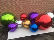 充气金色装饰镜面球玻璃球镜面料气模充气圣诞装饰球镜面发光球