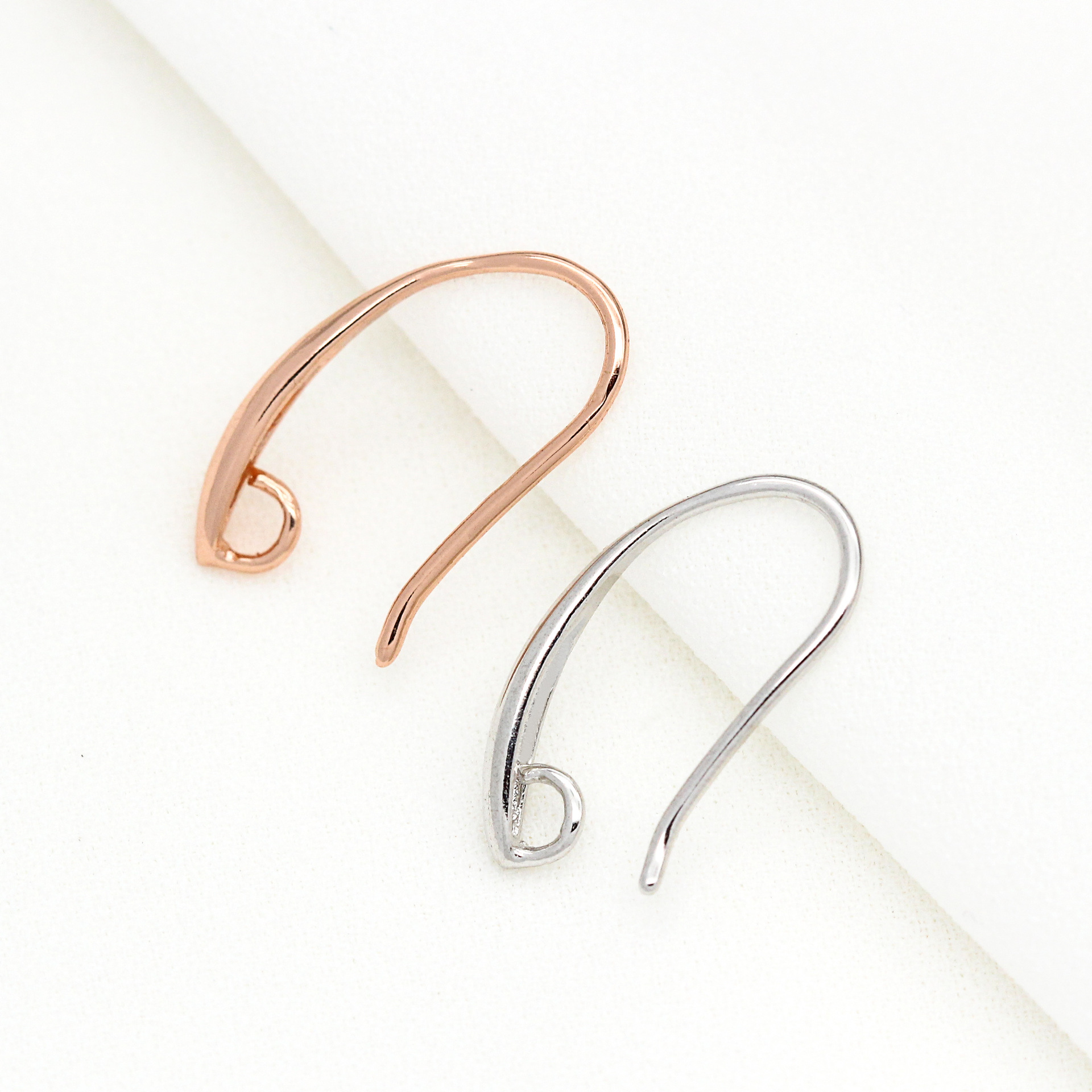 diy耳环配件韩版耳饰配件防过敏耳钩材料环保铜镀14k真金珍珠耳钩