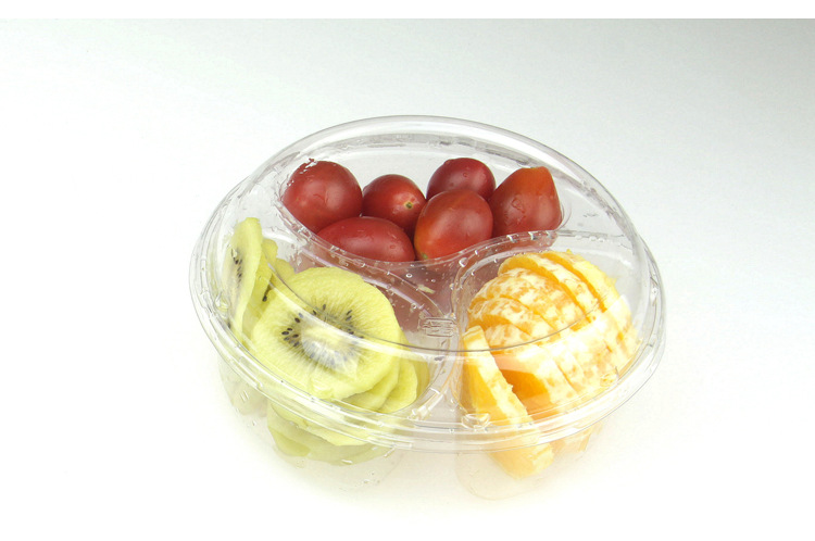 sz1-400-3防雾,400g三分格鲜果切盒,果切盒水果拼盒塑料多格装盒