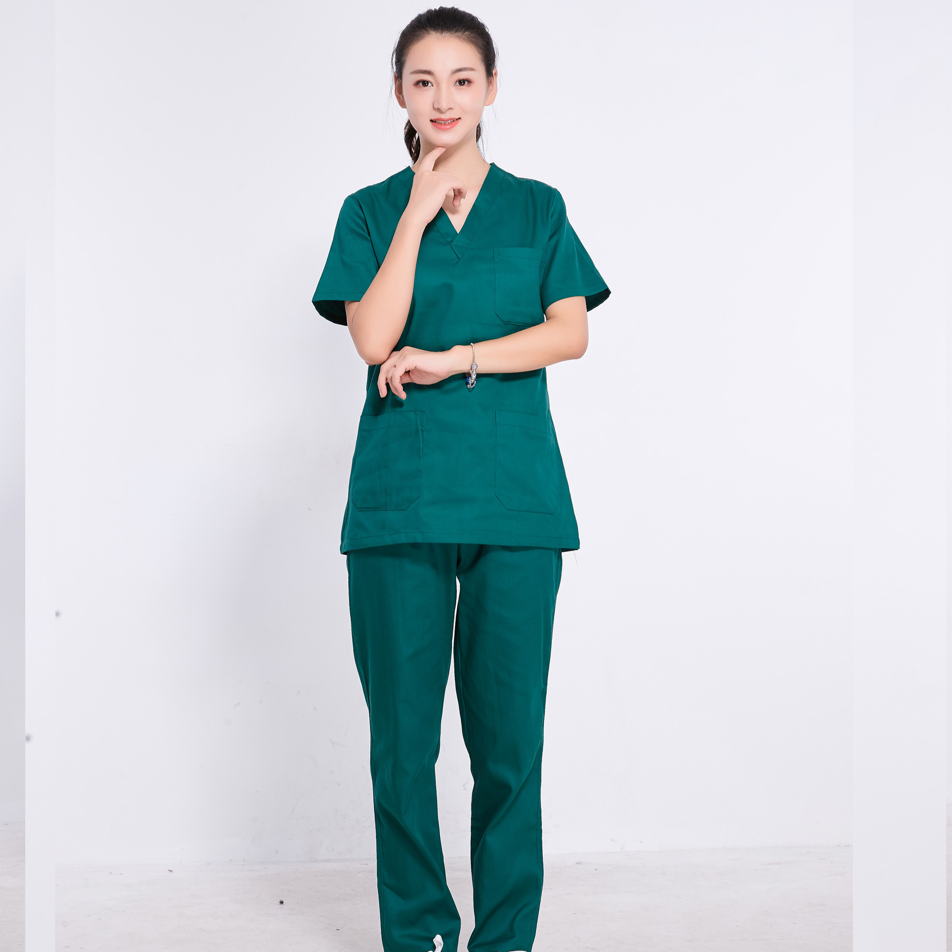 手术衣服女纯棉夏季韩版洗手衣短袖薄款分体护士医生服南丁格尔