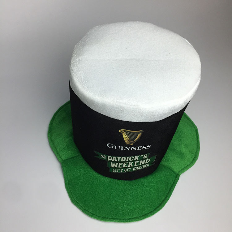 爱尔兰三叶草绿色芬兰狂欢帽子 绿节男女士通用国庆定制啤酒帽子