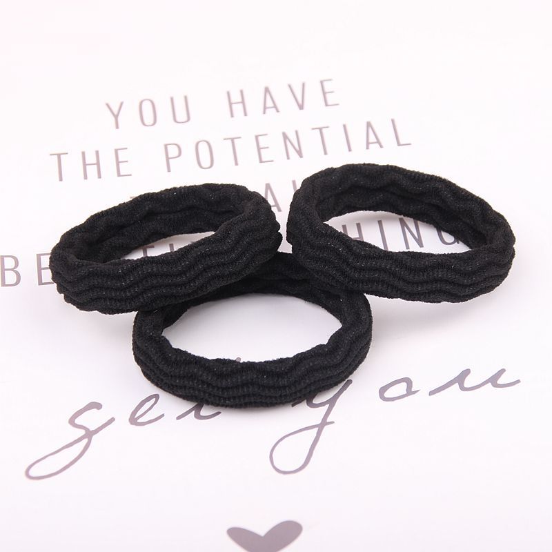 Jacquard Hair Band Towel Ring Thick High Elastic Seamless Creative Style Hair Rope Hair Rope Rubber Band Korean Style Wave Mesh