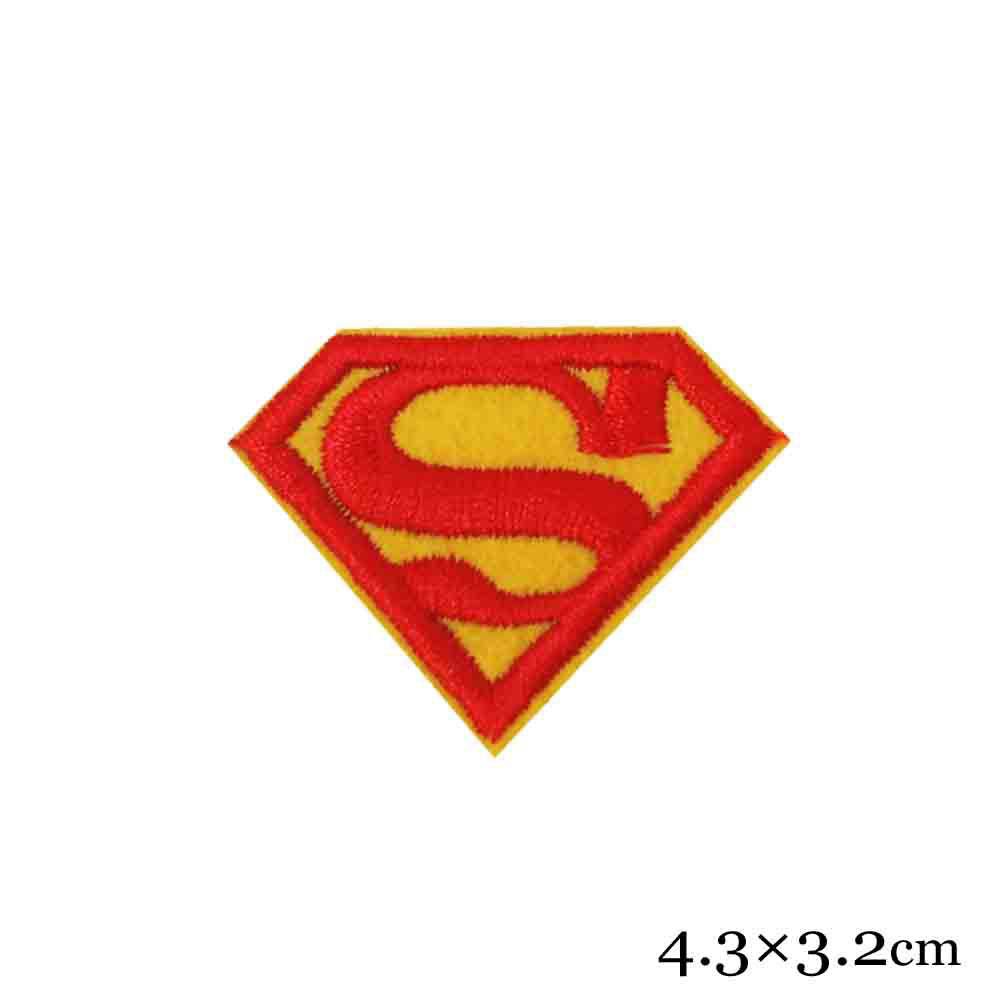 胸标厂家直供 超人superman 红黄三角s标志布贴 童服装饰绣花徽章