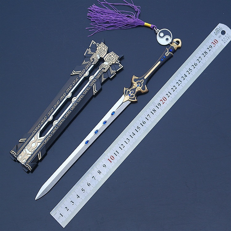 剑仙兵器雪名剑纯阳 赤霄红莲带剑鞘钥匙扣工艺礼品