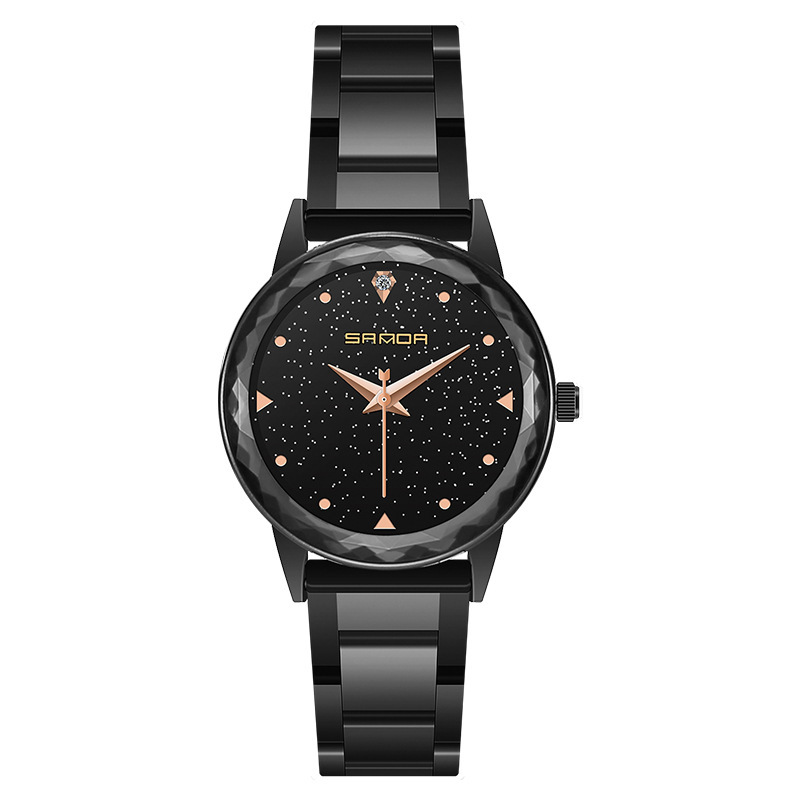 sanda三达p239女士休闲石英表 日本机芯简约淑女钢带表