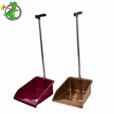 厂家直销宜佰家扫地单个超大号加厚塑料畚斗簸箕配不锈钢杆可拆卸