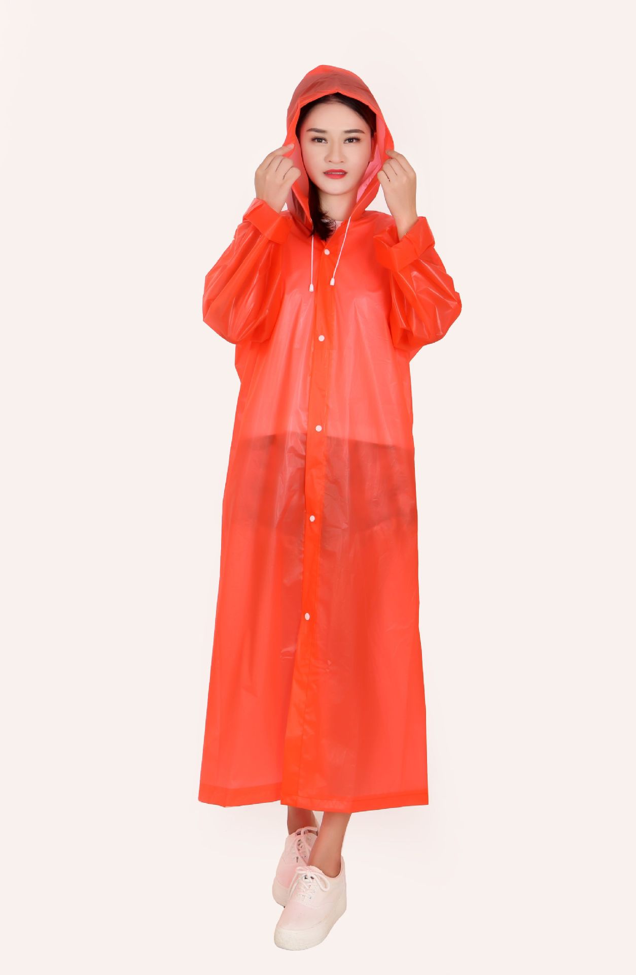 带袖防水雨披eva户外徒步雨衣成人非一次性雨衣连体雨衣雨披定制