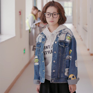 惹上冷殿下陈青青孙艺宁明星同款嘻哈牛仔外套女韩原宿衣服上衣秋