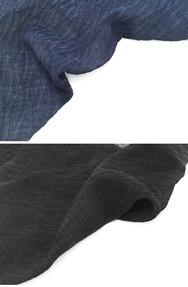 锦丝皱压皱雪纺压褶 春夏女装轻薄面料g40615