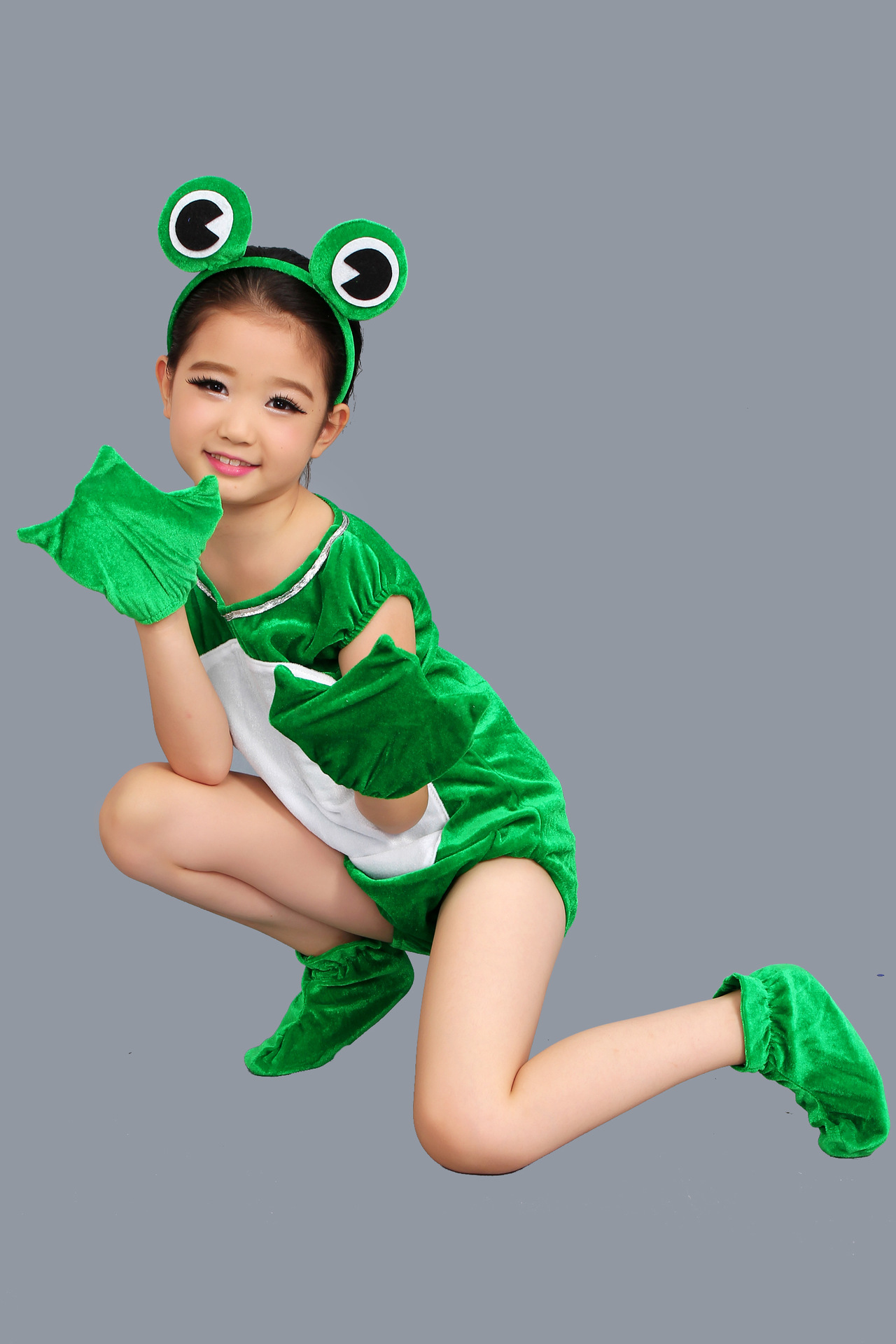 万圣节儿童青蛙演出服小蝌蚪找妈妈小跳蛙小青蛙卡通动物舞蹈服