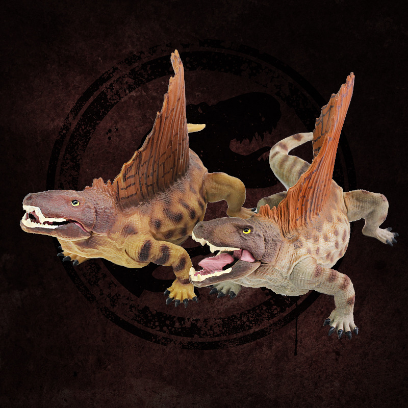 跨境侏罗纪帆龙模型玩具实心塑胶 仿真恐龙模型 静态儿