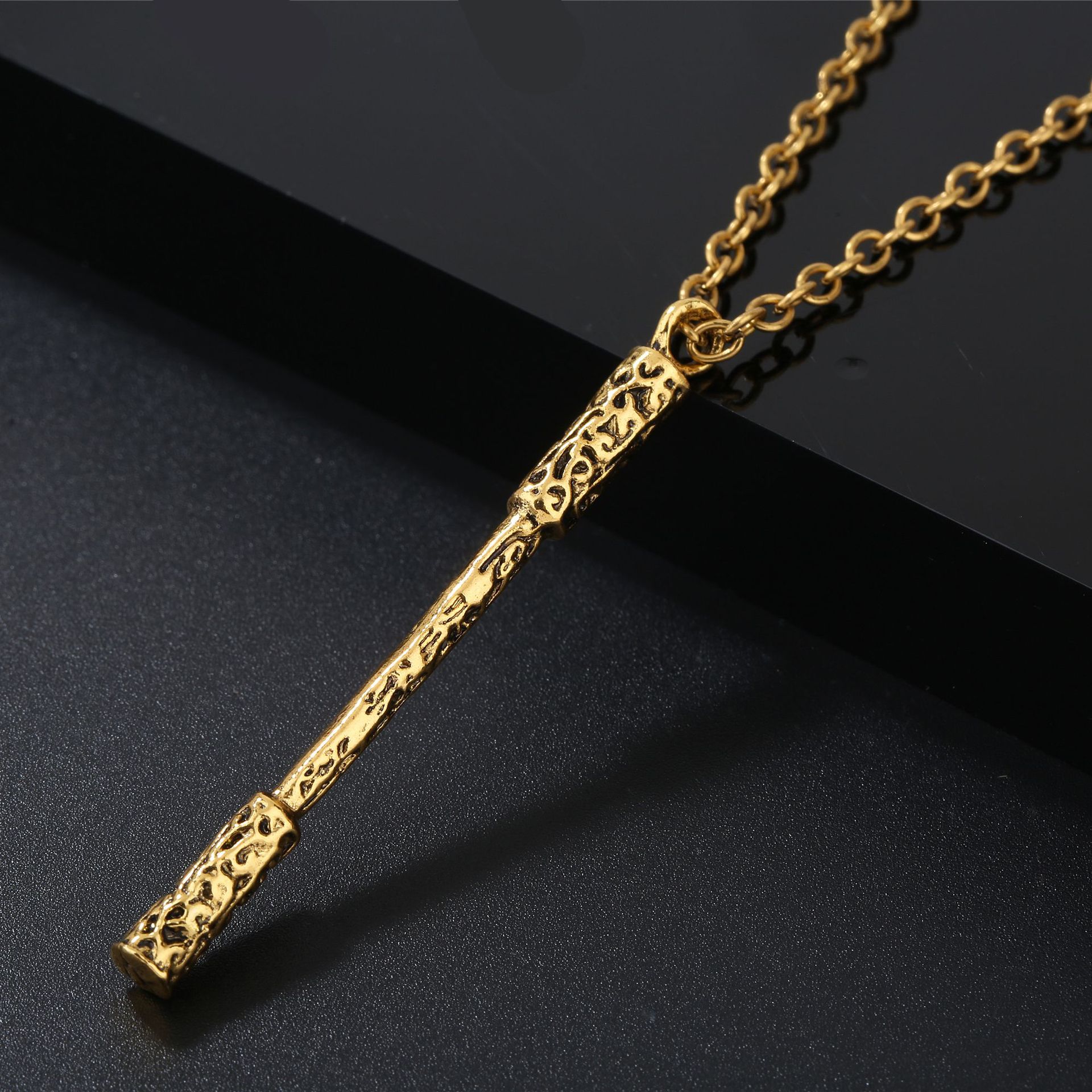 淘宝热卖齐天大圣如意金箍棒项链男日韩霸气情侣吊坠钛钢潮男配饰