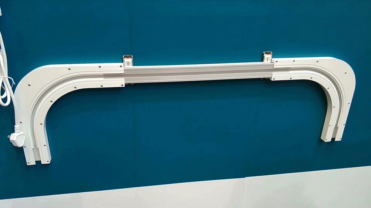 高窗户酒店窗帘电动轨道自动智能家用wifi开合帘轨道厂家直销配件