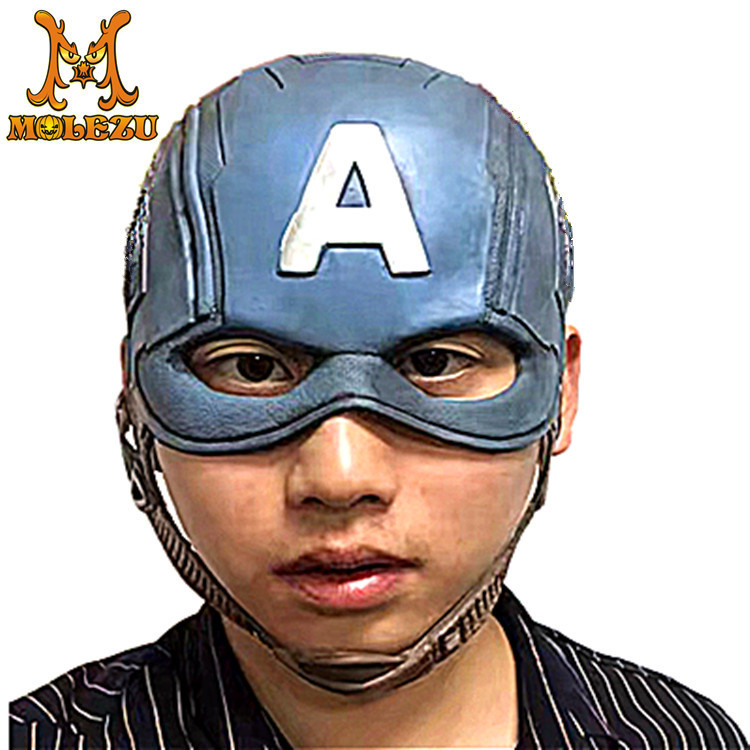 美国队长3内战 美国队长头套cos面具coplay头盔道具 万圣节面具男