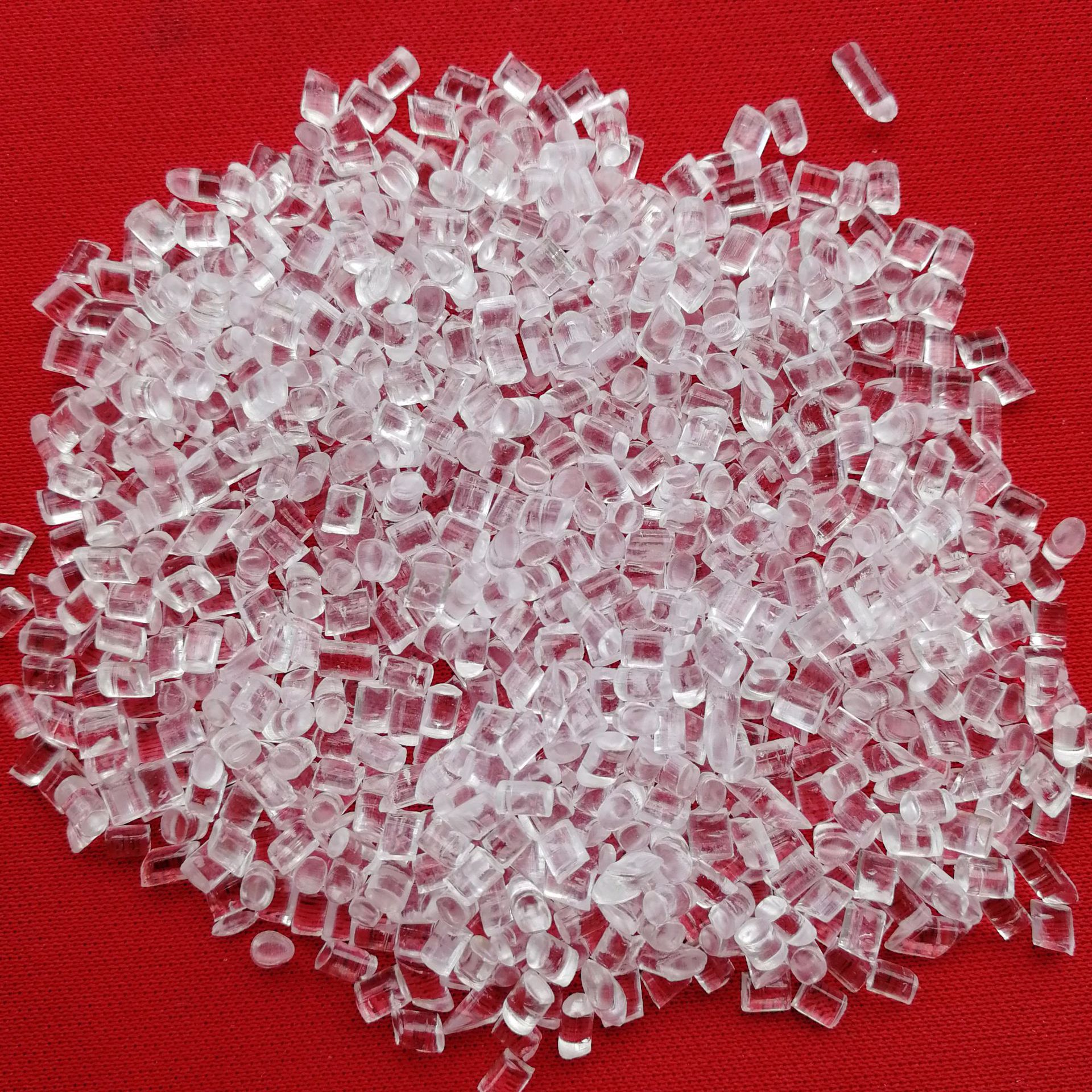 透明pc再生料 无黑点 白底蓝底 注塑级环保高韧性pc透明再生颗粒