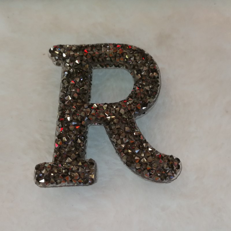 环保水钻英文字母钻贴 立体字母烫钻 diy服装帽子装饰贴钻