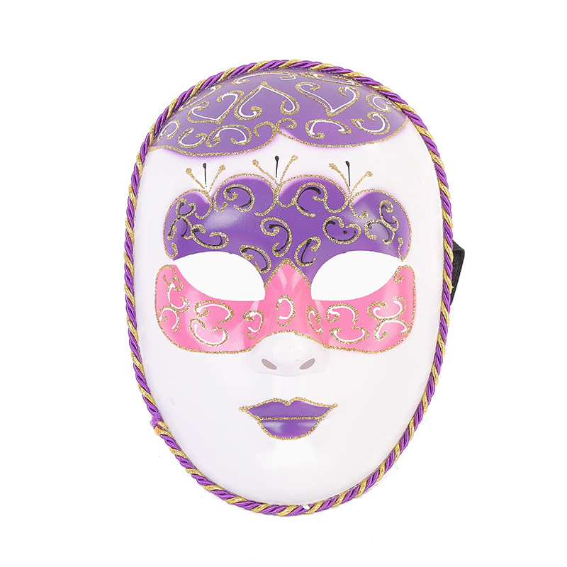 Factory Direct Sales New Halloween Masquerade Party Holiday Supplies Painted Face Mask Wholesale