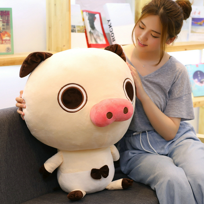 可爱胖胖裤猪公仔毛绒玩具大号睡觉抱枕趴趴猪玩偶七夕情人节礼物