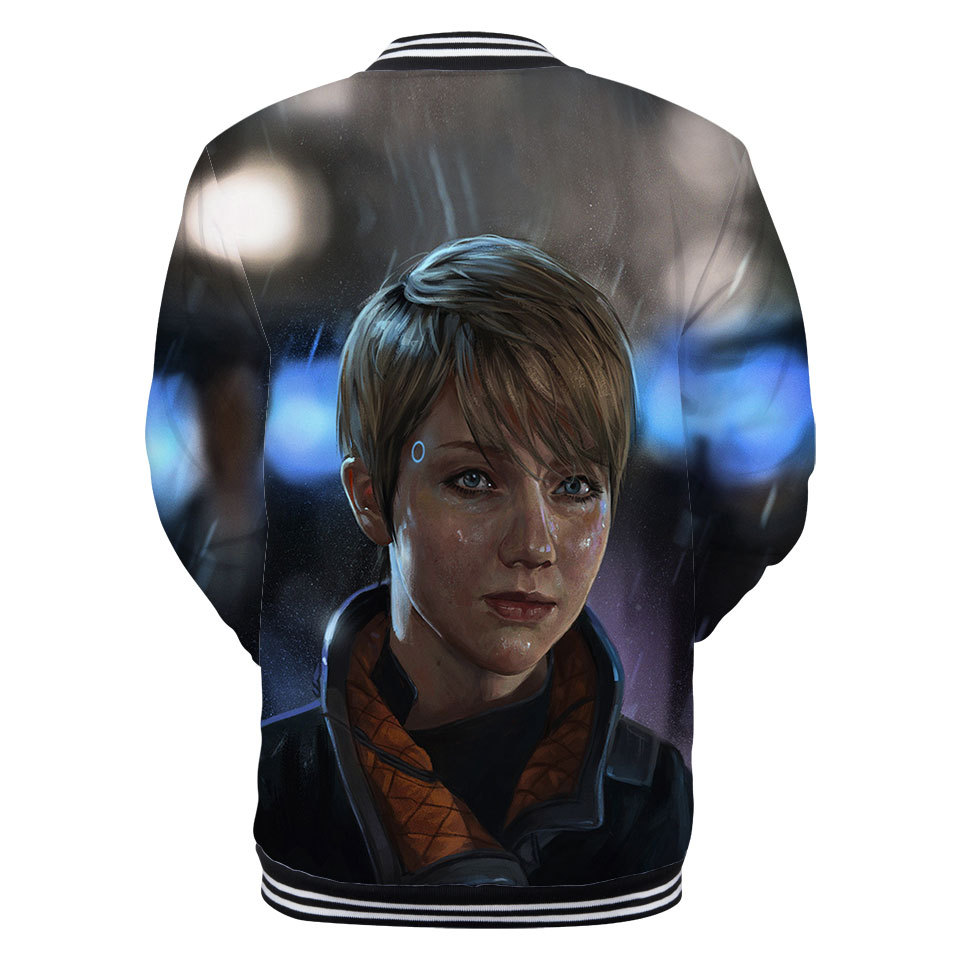 2018新款 detroit become human 底律 指挥官3d彩印立领棒球服