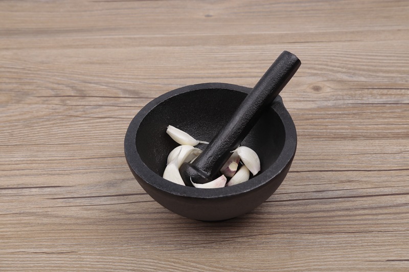 铸铁捣蒜臼手动蒜泥器捣蒜器蒜蓉器捣碎器大蒜压蒜家用研磨罐擂钵