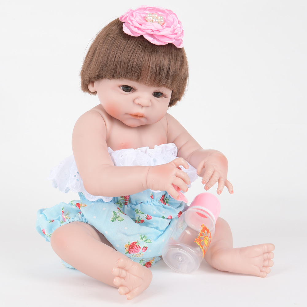 reborn doll洋娃娃可爱仿真安抚睡眠儿童陪伴成长玩具全塑胶55cm