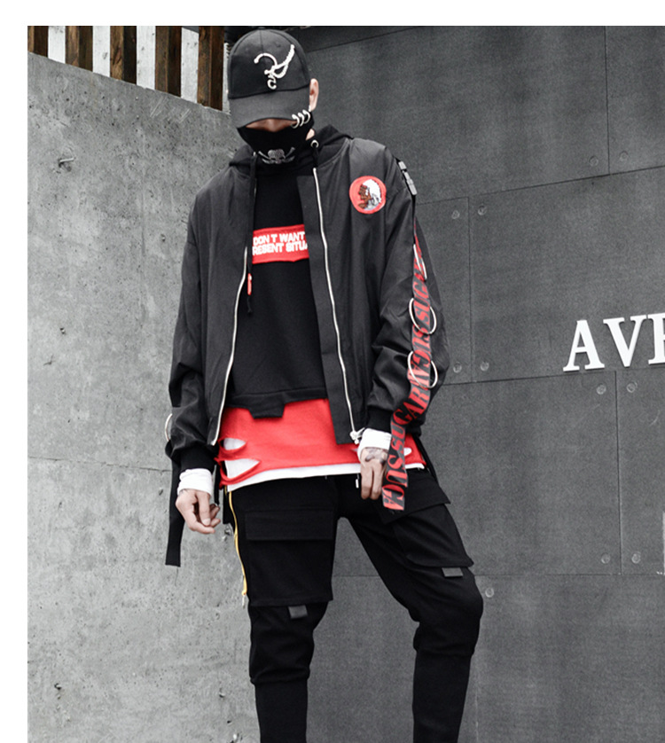 外套男秋冬季新款休闲国潮男生嘻哈棒球领男士夹克 w151 p125