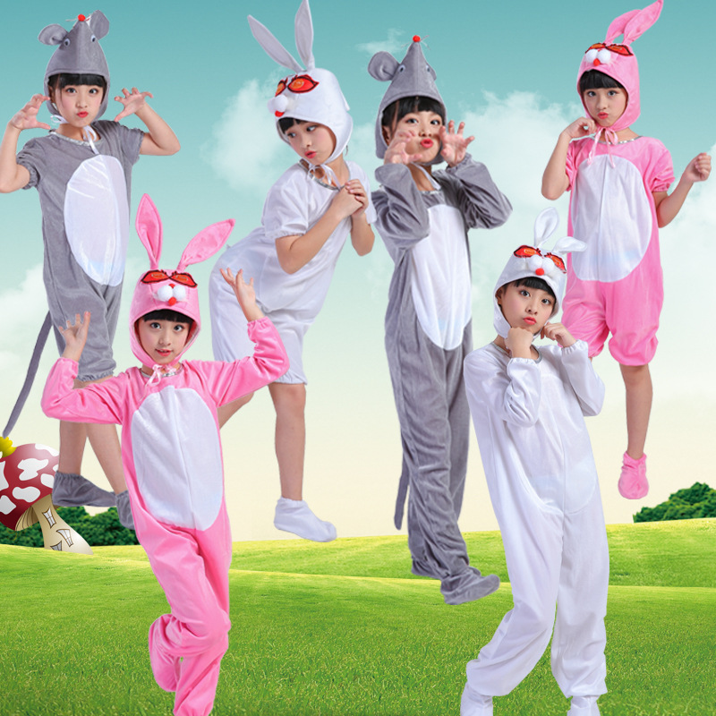 儿童动物演出服兔子表演服兔子舞舞蹈服幼儿舞蹈服小老鼠服装