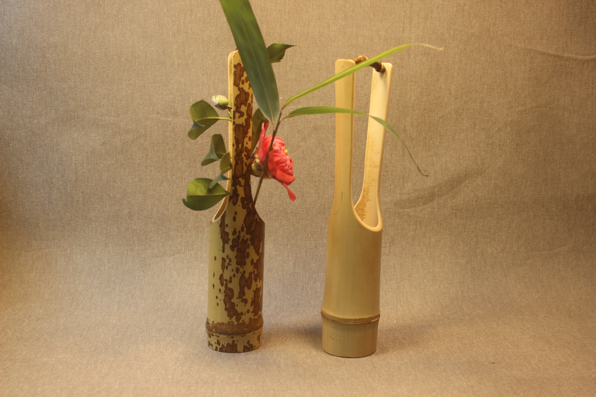 七月七竹编 竹筒插花器 原竹茶桌摆件 花瓶 盆 水桶梅妃竹工艺品