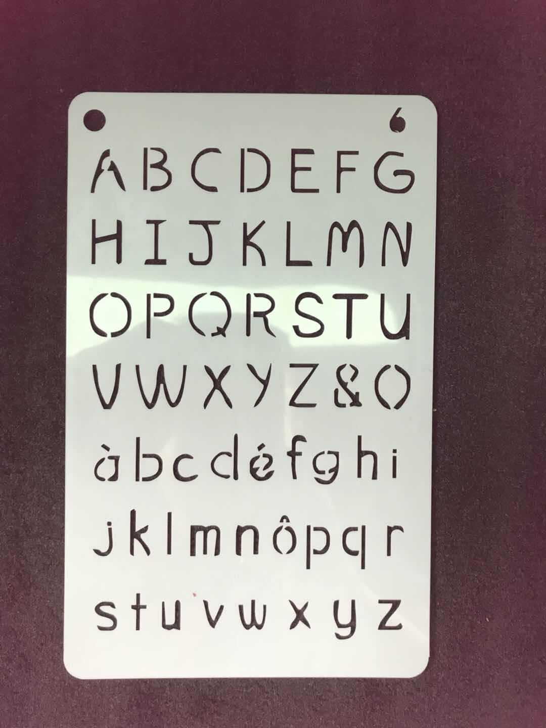 12款字母 数字模板 环保pet材质 diy手账本 纳账本 手工艺品配件