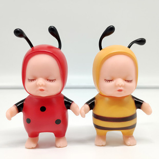 热销可爱小娃娃睡眠宝宝生日蛋糕烘焙装饰用品娃娃摆件厂家批发
