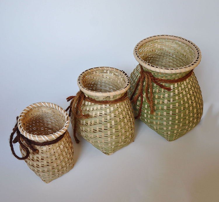 小背篓舞台荷叶锄禾男汉服鱼篓小竹篓古代男宝汉服舞蹈鱼篓道具