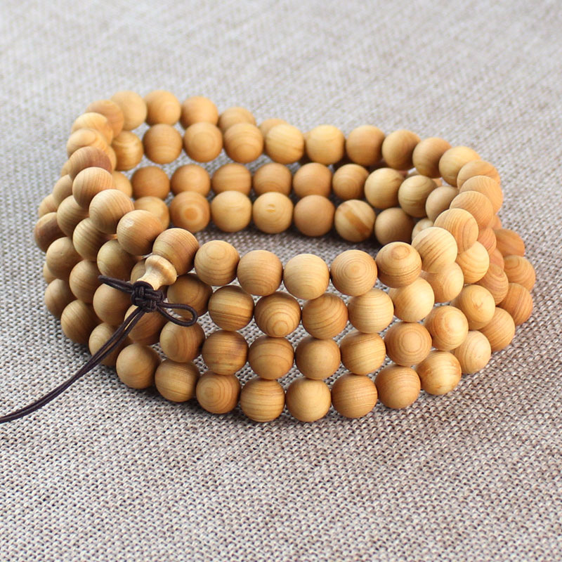 Taihang Thuja Sutchuenensis Bracelet 108 Beads Bracelet Wooden Cultural Artifact Men‘s and Women‘s Rosary Natural Fragrance