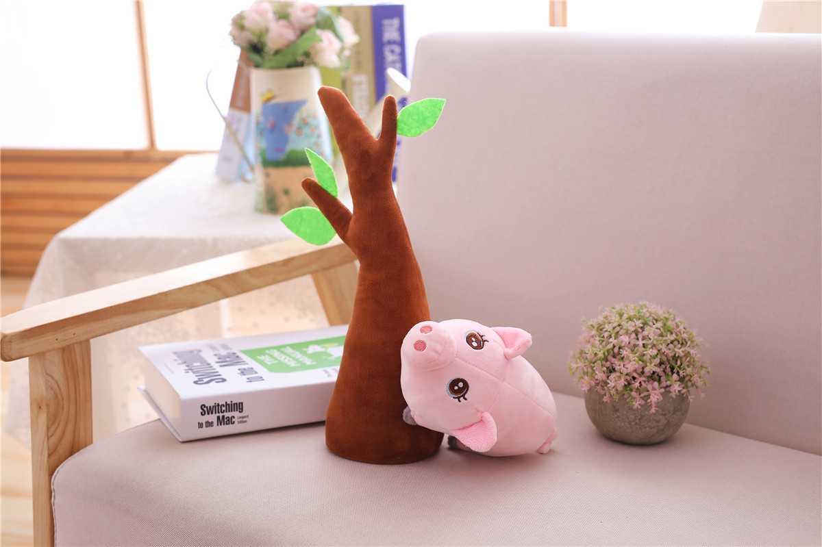 2019创意抖音热卖母猪上树猪年吉祥物公仔新年礼品毛绒玩具