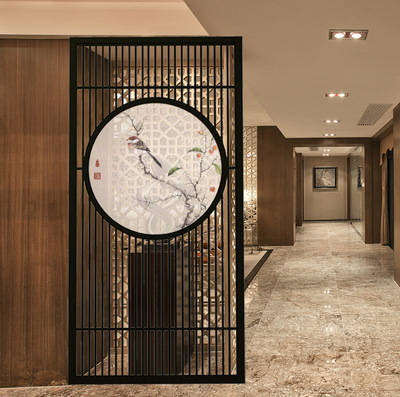 屏风木制工艺品 客厅酒店隔断中式玄关落地乔其纱屏风厂家定制