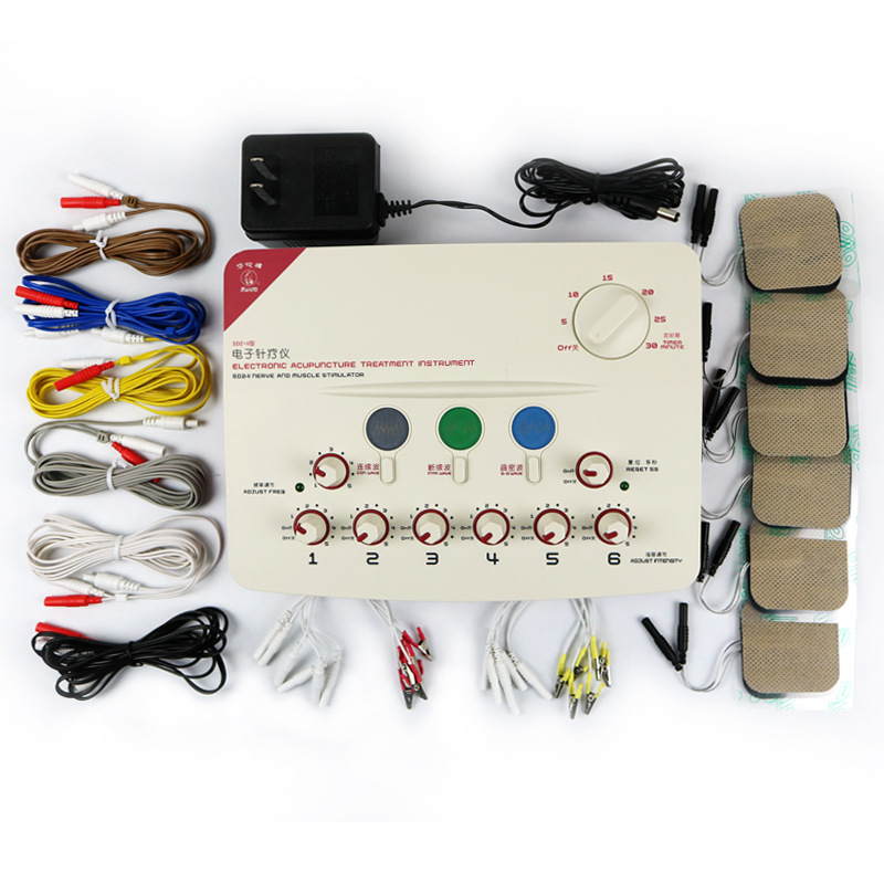 华佗电子针疗仪sdz-ii型红色新款 电子脉冲家用理疗仪六路输出