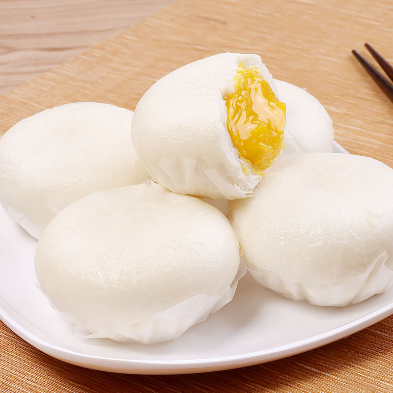 蛋黄流沙包 广式点心爆汁流沙包港式早点下午茶奶黄包480g/12只装