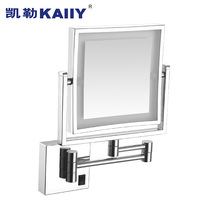 四方双面LED化妆镜带灯镜子折叠伸缩单面镜卫生间壁挂放大美容镜