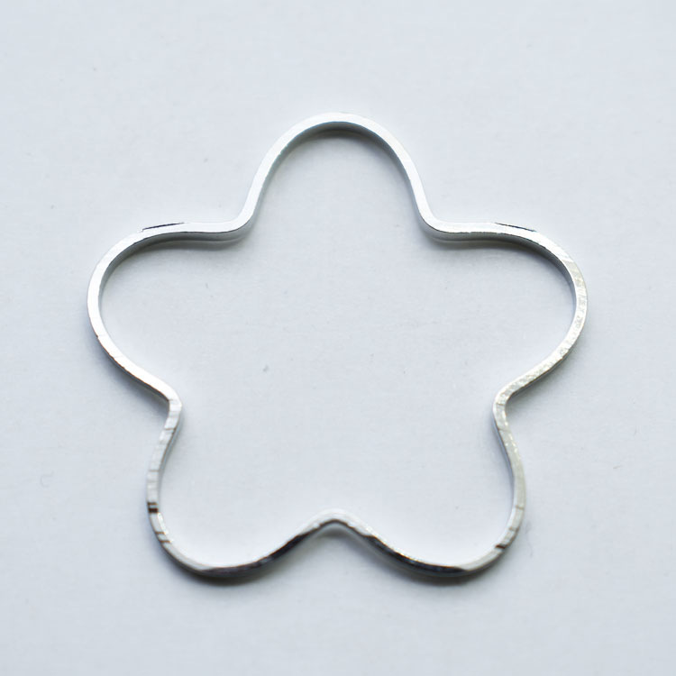 五边形花朵30mm配饰镂空项链挂件饰品配件